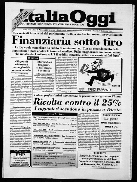 Italia oggi : quotidiano di economia finanza e politica